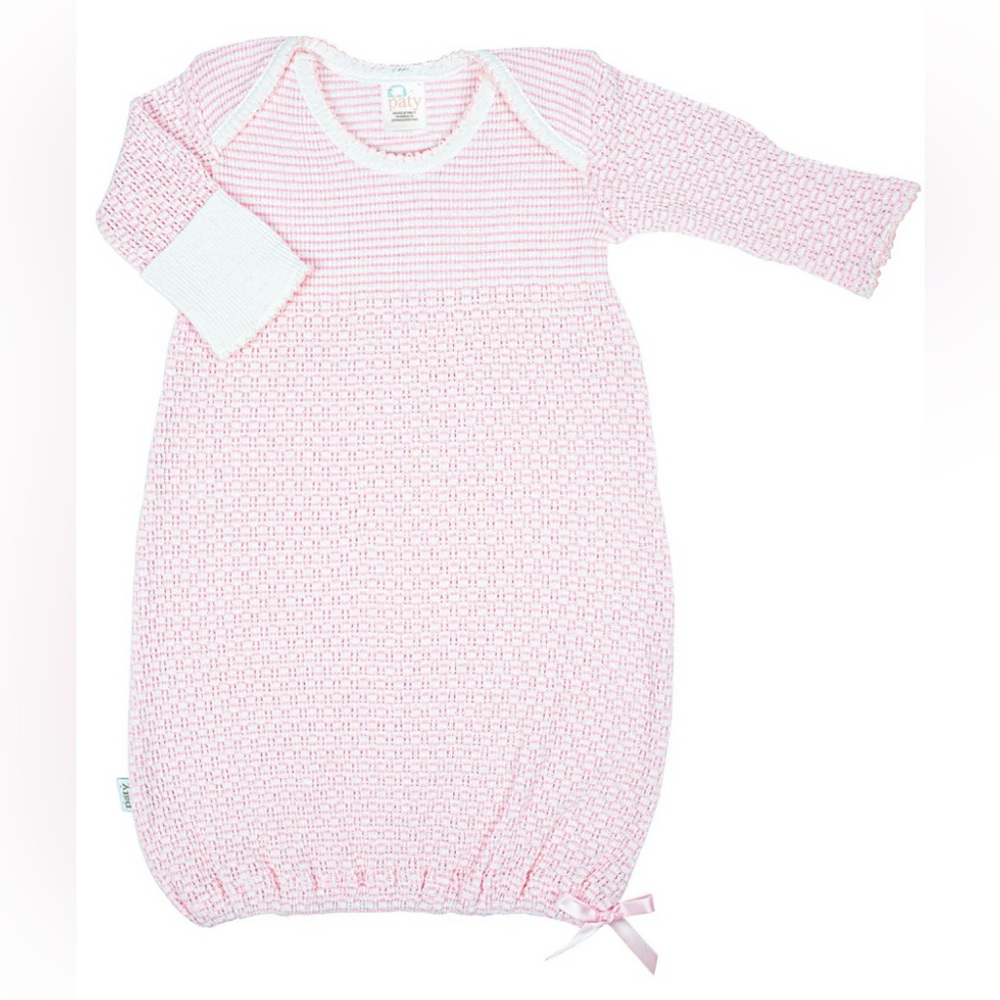 Paty Preemie Knit Overlap Shoulder Gown